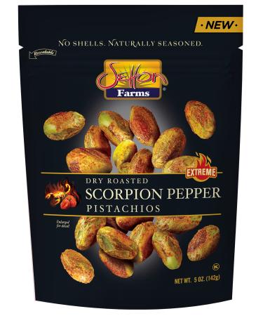 Setton Farms Pistachios, Scorpion Pepper Extreme Flavor, Naturally Seasoned, Dry Roasted No Shell, Non-GMO Project Verified, Gluten Free, Vegan, Kosher, 5 Oz - Buy Online on GoSupps.com