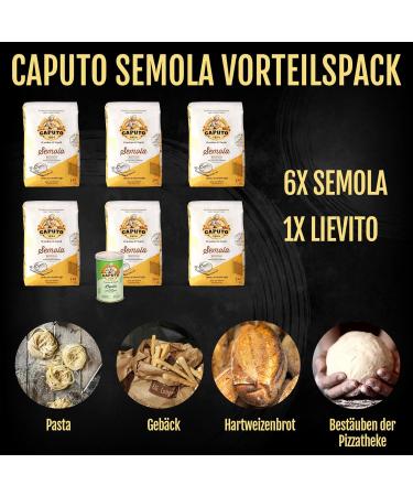 Buy DELICRET 6x1kg Caputo Semolina - Premium Durum Wheat Semolina for Baking & Cooking - International Shipping Available - Buy Online on GoSupps.com