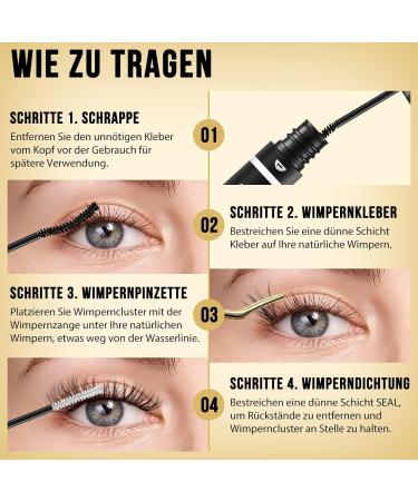 QUEWEL Individual Cluster Lashes - 320 PCS 0.07C Curl DIY Eyelash Extensions (Mix 9-16mm) - Natural Look at Home - Buy Online on GoSupps.com