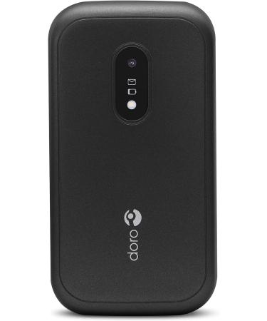 Doro 6040 Unlocked Dual SIM Clamshell Big Button Phone for Seniors | 2.8 Screen, GPS, Cradle Included (Black) UK & Irish Version - Buy Online on GoSupps.com