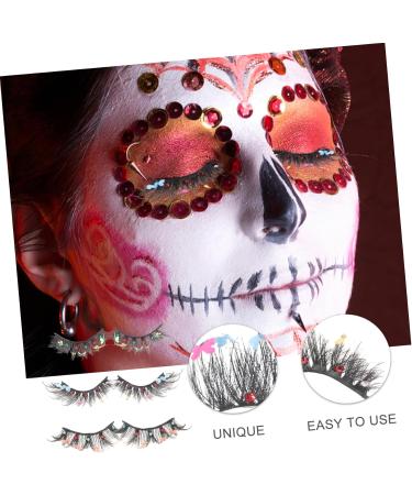 FRCOLOR False Eyelashes 3 Pairs halloween decor fake lashes individual natural individual slim sequins set Fake eyelashes decorate fiber False Lashes - Buy Online on GoSupps.com