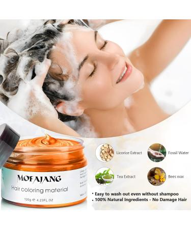 Temporary Orange Hair Color | Styling Pomade Wax for Men & Women | Perfect for Parties Cosplay & Halloween - 4.23 oz - Buy Online on GoSupps.com