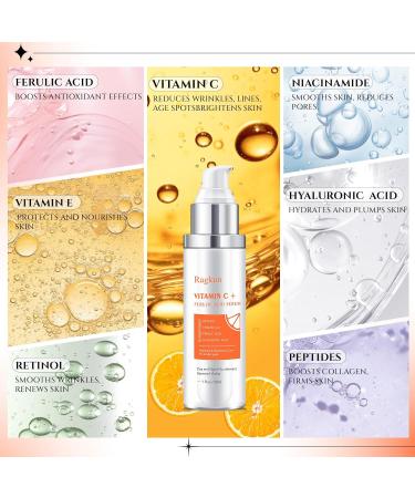 Vitamin C 20% Serum with CE Ferulic Acid & Hyaluronic Acid - Anti-Aging Dark Spot Remover & Hydrating Face Serum - 1 Fl Oz - Buy Online on GoSupps.com