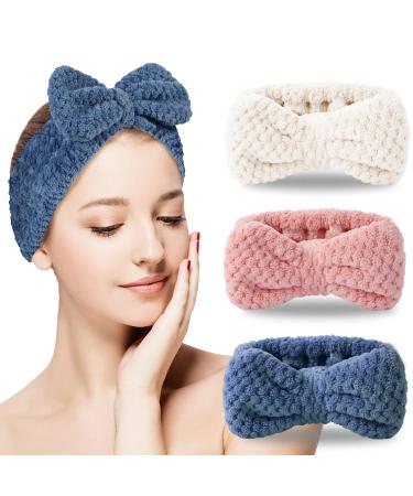 3 Pcs Hair Band for Washing Face Spa Headband for Washing Facewash Headband Skincare Headbands Makeup Headband for Washing Face Microfiber Headband Microfiber Headband Towel headband for washing face