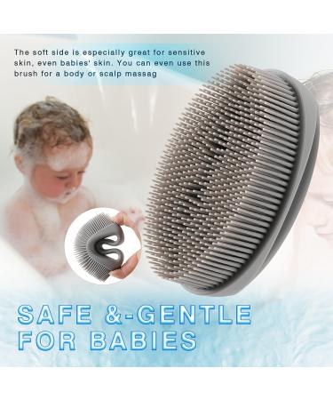 2 Pack Silicone Body Scrubber for Exfoliation and Skin Cleansing | HeatFire Bath Brush for Dry/Wet Use | Easy to Clean, Lathers Well | Improves Blood Circulation - Buy Online on GoSupps.com