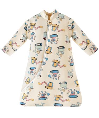 Chilsuessy Baby Sleeping Bag with Detachable Long Sleeves 2.5 Tog Wearable Blanket for Winter Toddler Sleeping Bag Kids Sleeping Sack for Infant Toddler Cartoon excavator/2.5 Tog 6-18 Months - Buy Online on GoSupps.com