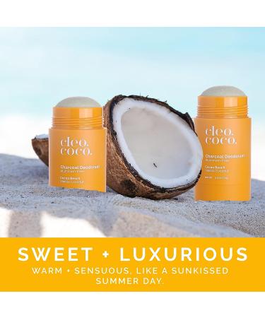 Cleo+Coco Natural Deodorant | Aluminum Free with Organic Coconut Oil | Activated Charcoal for 24-Hour Odor Protection | Made in USA | Coconut Vanilla 1.7oz - Buy Online on GoSupps.com