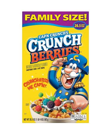 Cap'n Crunch Crunch Berries Cereal - 20.5oz Box | Delicious and Crunchy Breakfast Cereal - Buy Online on GoSupps.com