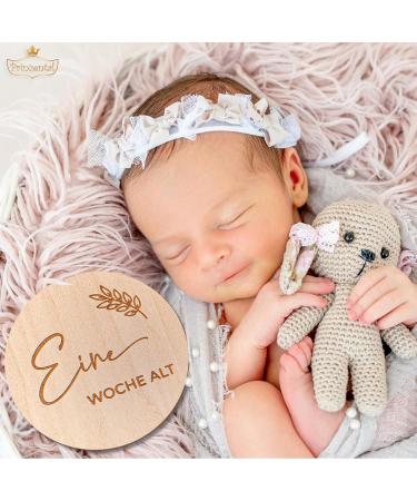 Prinzental Milestone Cards for Baby | 40 Wooden Milestones | Premium Quality with Easel Blank Card Fabric Bag & Gift Box - Buy Online on GoSupps.com