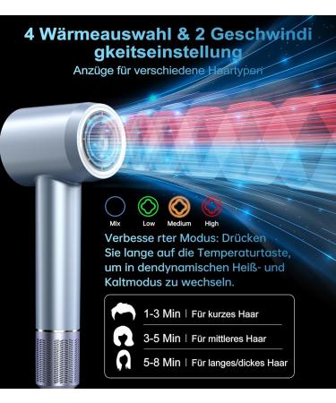 Ankway Hairdryer with ions 110000 rpm professional hairdryer hair dryer with 200 million negative ions Ankway Travel Hair Dryer with 25 m power cord - Buy Online on GoSupps.com