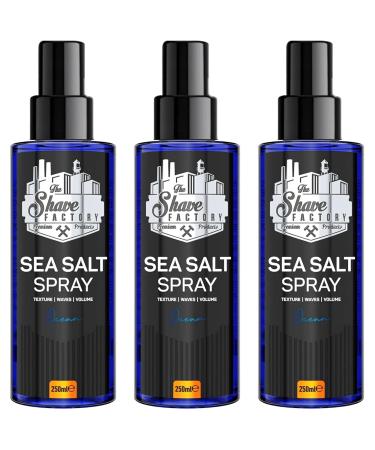 the shave factory Ocean - Sea Salt Spray Salt Water Spray Hair Salt Spray for Hair Volume Spray Texture Spray Hair (3 x 250 ml (8.45 Floz)) - Buy Online on GoSupps.com