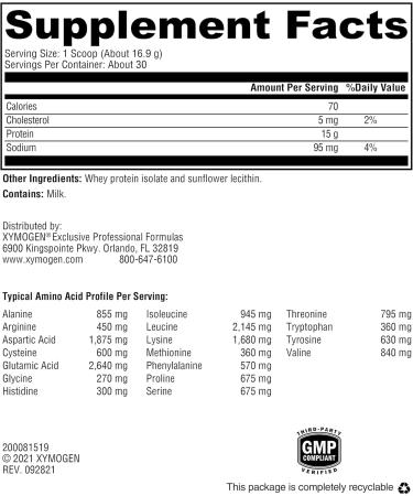 XYMOGEN New Zealand Whey Protein Isolate - Best Whey Protein Powder for Muscle Recovery & Maintenance | 17.88 oz - International Shipping Available - Buy Online on GoSupps.com