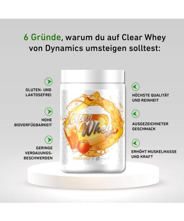 Clear Whey Isolate Dynamics - 500g Peach Ice Tea | Muscle Growth Digestion & Free Ice Sheet | International Shipping - Buy Online on GoSupps.com