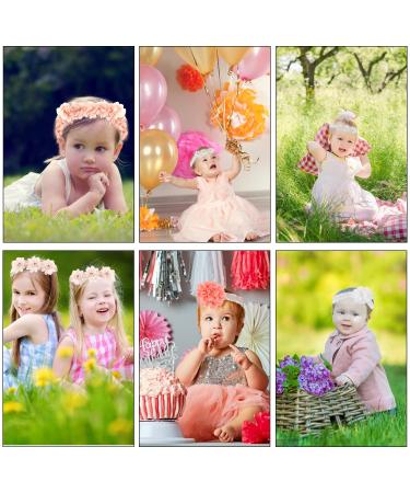 Baby Girl Flower Headbands - 6 Pack Hair Accessories for Newborns | Perfect for Parties Weddings & Baptism - Buy Online on GoSupps.com