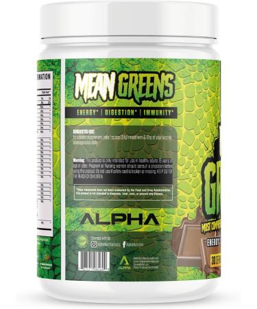 Mean Greens - Sports Greens + Reds Advanced Superfood Immunity and Gut Health | Cordyceps | Delicious Chocolate Fudge Flavor - 30 Servings Chocolate Fudge 1 Ounce (Pack of 1) - Buy Online on GoSupps.com