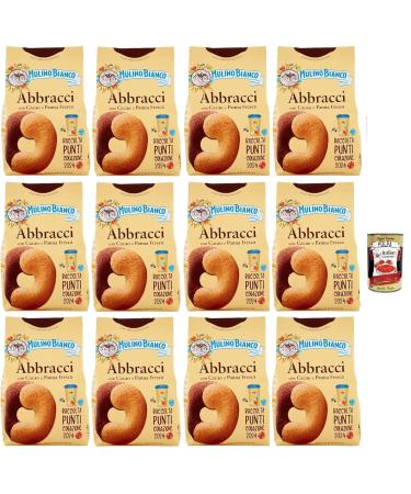 Italian Gourmet E.R. Italian Gourmet Biscuits Abbracci 12 x 350 g | Cocoa Dough Mix and Cream Dough | Ideal for Breakfast and Coffee | Palm Oil Free | Family Supplies + Italian Gourmet