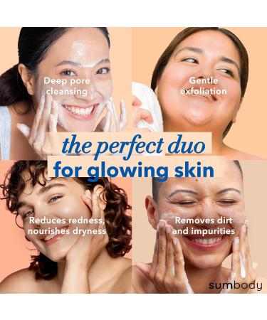 Goat Milk & Charcoal Face Wash Duo - Hydrating Detoxifying Cleanser for Oily Skin Organic Day & Night Travel Size Made in USA - Buy Online on GoSupps.com