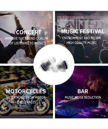 High Fidelity Concert Ear Plugs 2 Pairs - SNR 23 dB Noise Reduction for Music Festivals, Drummers, DJs, Motorcycles, Raves & Events - Buy Online on GoSupps.com