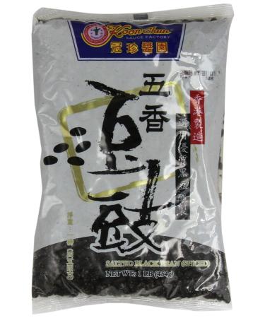 Chinese Douchi - Fermented Black Beans - 16 Oz Bag Each