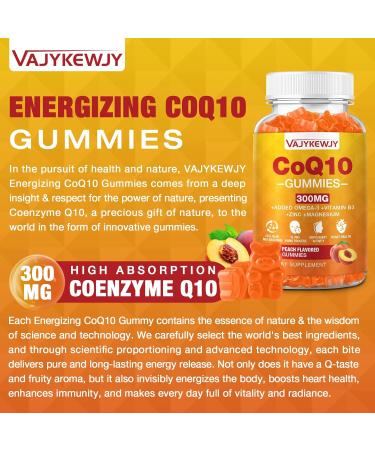 2 Pack CoQ10 Gummies 3000 mg - Plus Omega-3 Vitamin B3 & Zinc High Absorption Coenzyme Q10 Supplements for Cellular Energy & Antioxidant Support Vegan 120 Count 2pack - Buy Online on GoSupps.com
