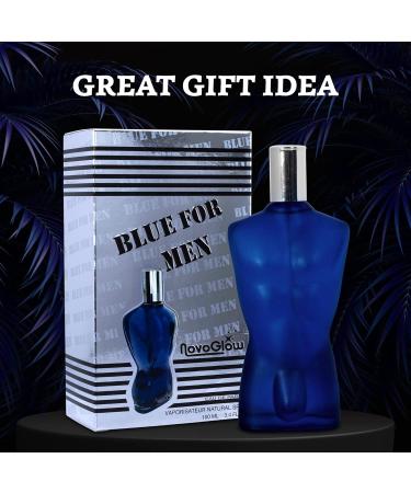 NovoGlow Blue For Men - 3.4 Fl Oz Eau De Parfum Spray for Men - Long Lasting Warm Masculine & Spicy Fragrance Smell Fresh All Day Long Gift for Men for All Occasions - Buy Online on GoSupps.com