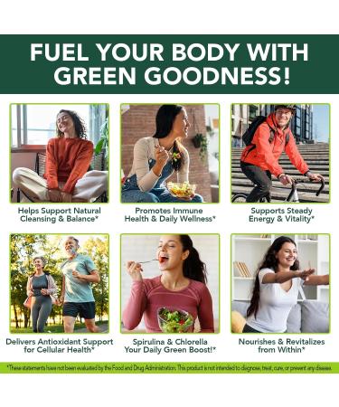 bnHUlMXw Organic Spirulina Chlorella Capsules 17-in-1 Supergeens Blend Rich in Vegan Protein & Chlorophyll Immune Support Non-GMO and Gluten Free Supplement 300 Softgels - Buy Online on GoSupps.com