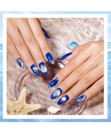 Gellen Gel Nail Polish Set 6 Vibrant Shades of White Royal Blue Dark Blue Navy Blue Gel Polish Kit Long Lasting Soak off UV LED Cured Manicure Gel Nail Set Gel Nail Polish Kit for Home DIY Salon Use Blue Blues - Buy Online on GoSupps.com