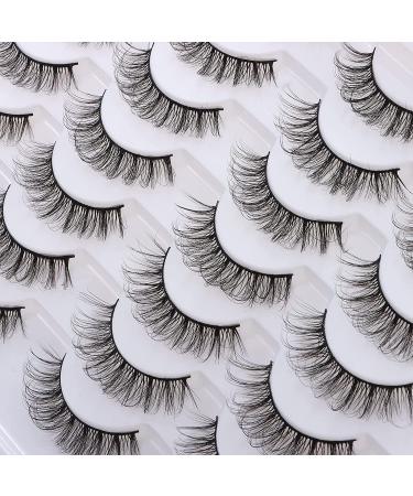 Outopen 14 Pairs D Curl Faux Mink False Eyelashes - 3D Fluffy Wispy Volume Pack - Buy Online on GoSupps.com