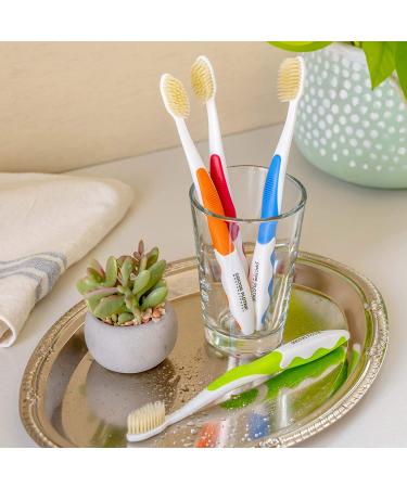 MOUTHWATCHERS Manual Toothbrushes - 20 Count - Floss Bristle Silver - Clean Teeth, Doctor-Designed - Buy Online on GoSupps.com