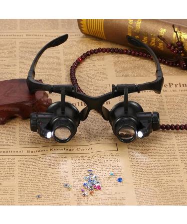 Magnifying Glasses Headband Magnifier 10X 15X 20X 25X Magnification Adjustable LED Light Magnifier Jewellery Watch Repair Magnifying Glass Tool - Buy Online on GoSupps.com