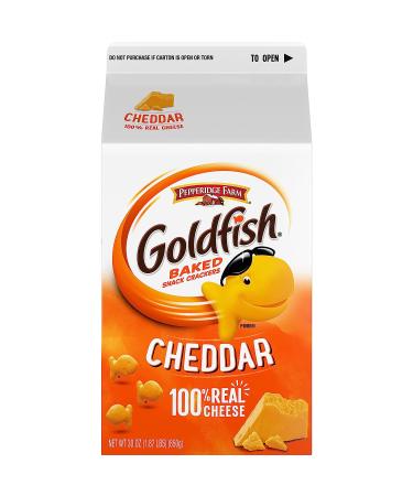 Pepperidge Farm Goldfish Crackers Cheddar 30 oz. Carton - Delicious Snack for Sharing - Buy Online on GoSupps.com