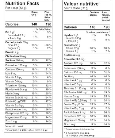 Fiber One Crunchy Original Cereal Box Whole Grain is the First Ingredient 96% of Your Daily Value of Fibre Per Serving No Added Sugar With a Delicious Crunch 587 Grams Package of Cereal - Buy Online on GoSupps.com