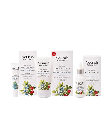 Nourish Organic Age Defense Face Serum | GMO-Free, Cruelty Free & Fragrance Free - 0.7oz - Buy Online on GoSupps.com