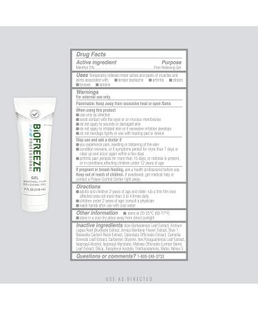 Biofreeze Professional Menthol Pain Relieving Gel 4 FL OZ Tube (Pack Of 3) | Sore Muscle, Arthritis, Backaches & Joint Pain Relief | Packaging May Vary - Buy Online on GoSupps.com