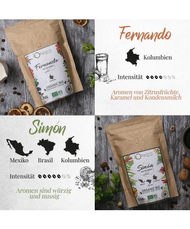 Origens Organic Coffee Beans - Premium 1kg Arabica Whole Bean Set (4x250g) | Traditional Roasting for Exceptional Flavor - Buy Online on GoSupps.com