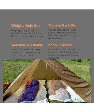 RELK Ultralight Tyvek Ground Cloth - 4.5' x 8' - Tent Footprint for Backpacking and Camping - Buy Online on GoSupps.com