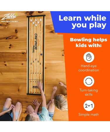 Elite Sportz Bowling Game Set - Fun Indoor Table Game for Kids and Adults - Portable Set with Lane, 6 Pins, and 2 Bowl Bearings - Perfect for Home or Traveling - Buy Online on GoSupps.com