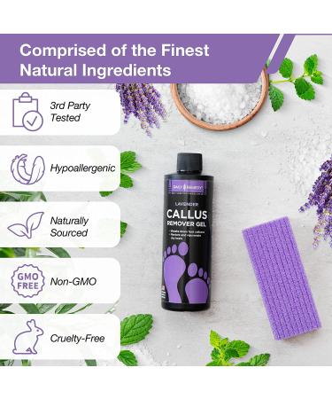 Daily Remedy Lavender Callus Remover Gel & Pumice Stone Set - Professional Strength Foot Care for Calluses, Dead Skin, and Cracked Heels - Buy Online on GoSupps.com