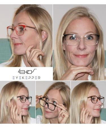 Eyekepper 5-Pack Bifocal Reading Glasses for Women - Large Frame +1.00 - Stylish Bi-Focal Readers in 5 Mix Colors - Buy Online on GoSupps.com