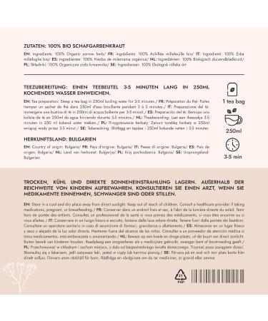  Alpi Nature Alpi Nature Organic Yarrow Tea 120 Tea Bags 120g (Pack of 6 x 20 Tea Bags of 1g each) - Buy Online on GoSupps.com