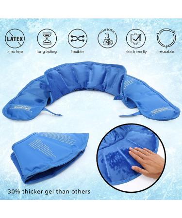 LotFancy Neck and Shoulder Gel Ice Pack - Reusable Cold Wrap for Pain Relief | Adjustable Straps for Hot Cold Therapy - Swelling, Injuries, Stress Relief - Buy Online on GoSupps.com