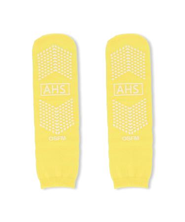 American Hospital Supply Grippy Socks in Yellow - Pack of 6 Pairs - Buy Online on GoSupps.com
