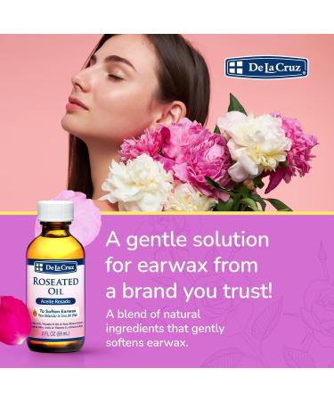 De La Cruz Roseated Oil - Natural Ear Wax Softener with Rose Flower Extract - USA Made - 2 Fl Oz (6 Pack) - Buy Online on GoSupps.com