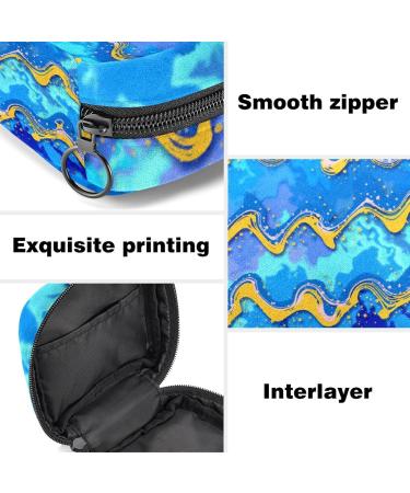 Multicoloured Marble Sanitary Napkin Storage Bag - Menstrual Cup & Nursing Pad Holder - Buy Online on GoSupps.com