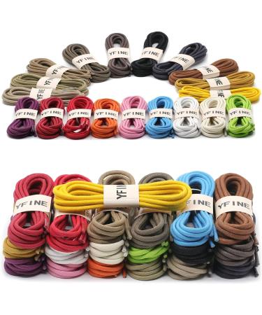 YFINE Round Waxed Dress Shoelaces 31.5 INCH (80CM) 04 Dark Brown - 2 Pairs - Buy Online on GoSupps.com