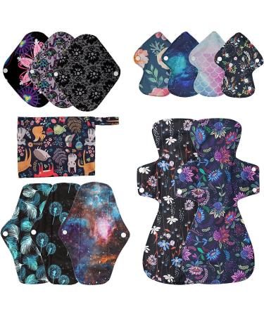 13pcs Set Mini Wet Bag + Charcoal Bamboo Mama Cloth/ Menstrual Pads - Buy Online on GoSupps.com