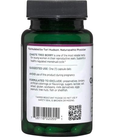Vitanica Chaste Tree Berry Extract - Hormone Balance & Menstrual Cycle Support - 60 Capsules - Non-GMO & Vegan - Buy Online on GoSupps.com