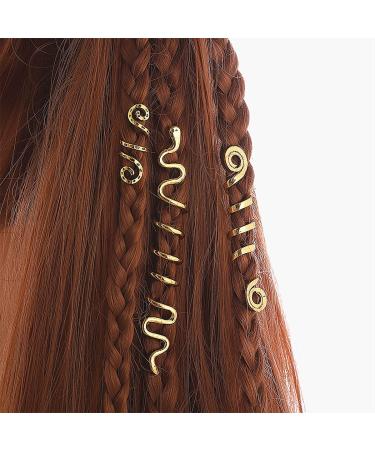 Yueser Hair Spiral Clips - 6 Viking Hair Beads Rotating Metal Braids in 3 Sizes | International Shipping - Buy Online on GoSupps.com
