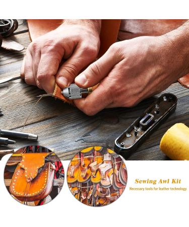 Willbond 12-Piece Sewing Awl Kit with Needles, Threads, and Screwdriver - Portable Leather Repair Tool for DIY Crafts - Buy Online on GoSupps.com