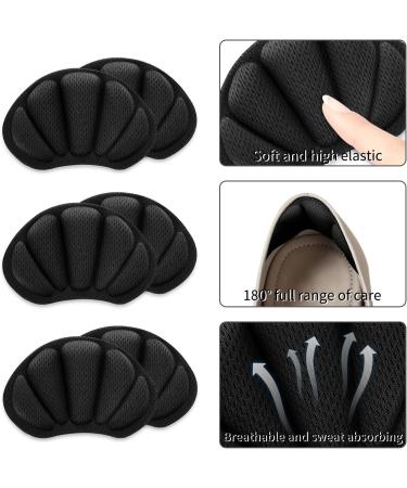 Sibba 6 Pairs Black Heel Cushion Inserts - Self-Adhesive Heel Grips for Comfort & Protection - No-Slip Anti-Blister Foot Care Pads for Women and Men - Buy Online on GoSupps.com